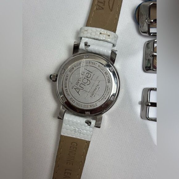 Invicta 21996 Angel Women's 33mm Quick Pin Leather Strap 5-in-1 Silver Watch Set - Picture 7 of 8